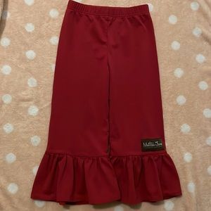 NWT Matilda Jane Red big ruffle pants